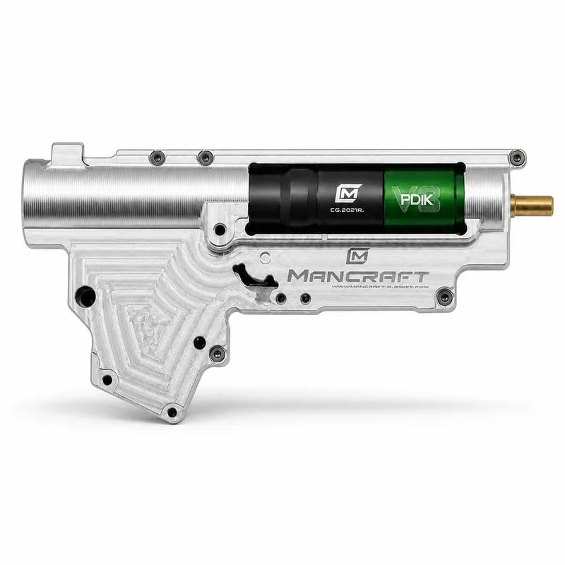 Mancraft PDiK V3 avec gearbox CNC argentée, profil technique